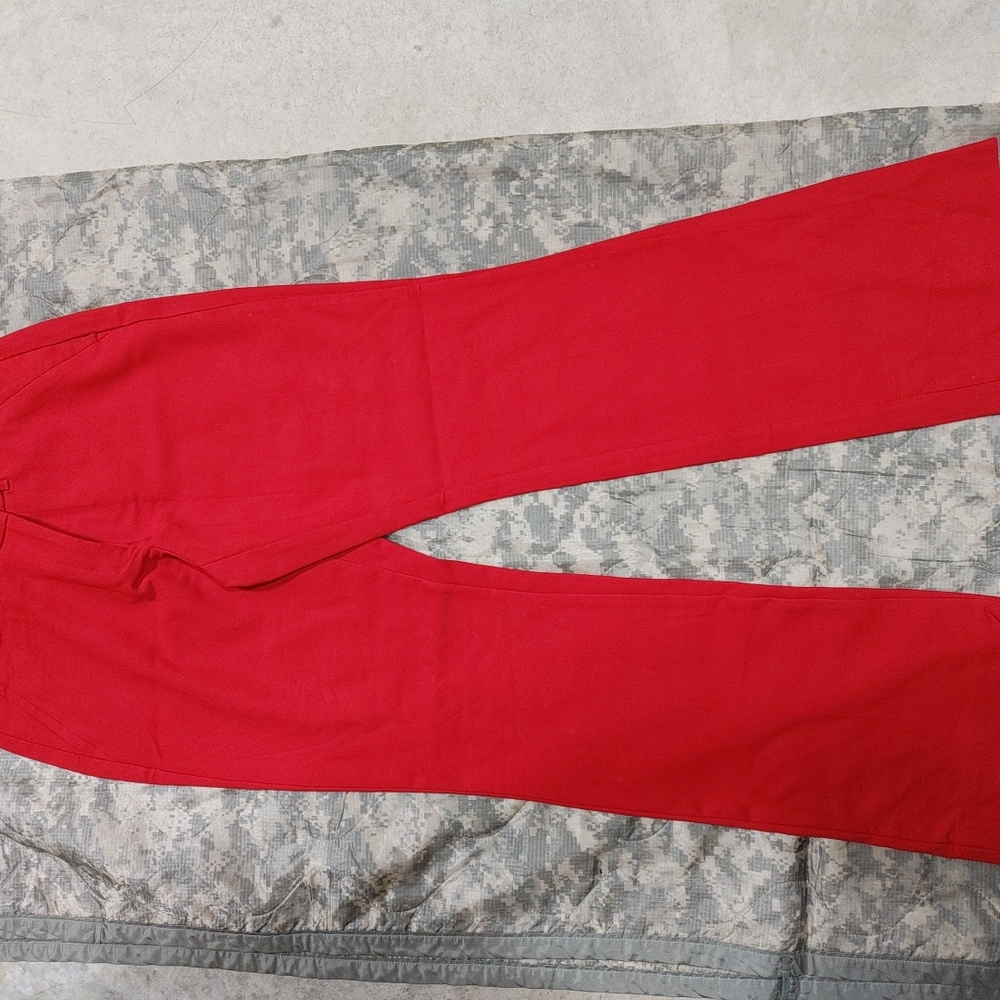 Red Wide-Leg Pants
